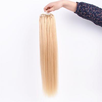 China Silky Straight Wave Cuticle Aligned Raw Russian Virgin Hair Micro Curl Hair Extensions for sale