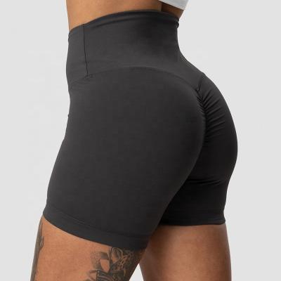 China Breathable Women Ruched Shorts Custom Logo Women High Waist Butt Lift Yoga Bike Shorts Tights Shorts for sale