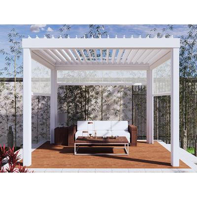 China Luxury Modern Outdoor Aluminum Motorized Aluminum Waterproof Gazebos Easily Assembled Pergola Canopy Roof Garden Gazebos for sale