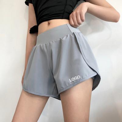 China High Quality Custom Knit Polyester Women's Fitness Elastic Waist QUICK DRY High Sports Training Shorts With Inner Stretch Tights for sale