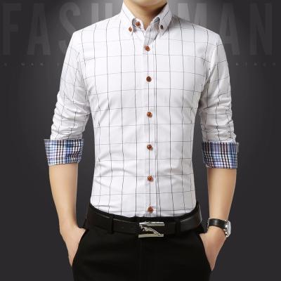 China Anti-pilling 2021 high quality men's white shirts for mens logo shirts wholesale casual men's long sleeve t-shirt for sale