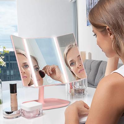 China Lighted Personal Led Promotion Vaniti Light Magnifying Lit With Portable Magnification Makeup Mirror for sale