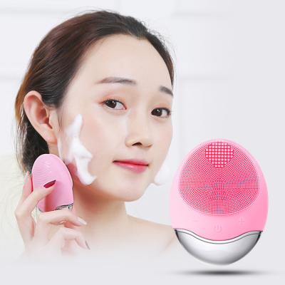 China Wholesale Waterproof Electric Detergent Acne Treatment Face Brush Rechargeable Sonic Silicone Face Scrub Device Facial Cleansing Brush for sale