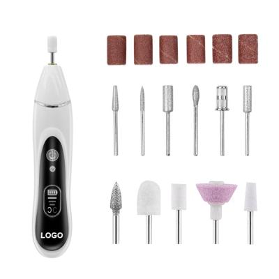 China Professional Cordless Logo Salon Machine Nail Drill Rechargeable File 30000 RPM Refill Art Beauty Factory Wholesale Rechargeable Nail for sale