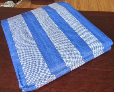 Chine tarpauiln blanc-bleu du pe 90gsm, textile tissé de HDPE à vendre