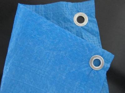 China 50-55gsm blue  color PE tarpaulin poly tarp with eyelets reinforced for sale