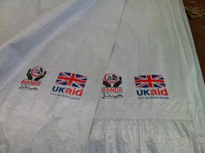 Chine Customized Logo Printed Square Hay Tarps à vendre