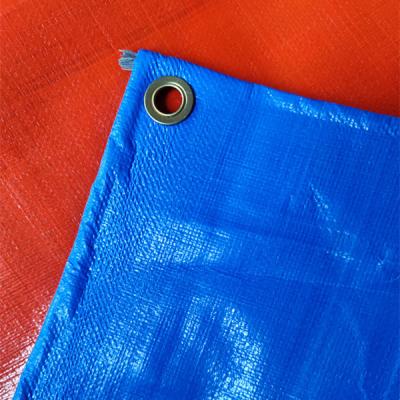 China Philippines market 300gsm Waterproof Rainfroof Blue Orange PE Tarpaulin Sheet for sale