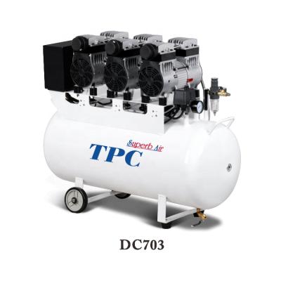 China TPC Compressor Oil Free Dental Unit Supply 6 Dental Chairs Quiet Oilless Dental Air Compressor for sale