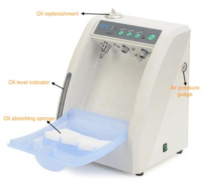 China Dental Metal Handpiece Oiler with CE Handpiece Lubrication Handpiece Lubricating Cleaning Oiling Machine for sale