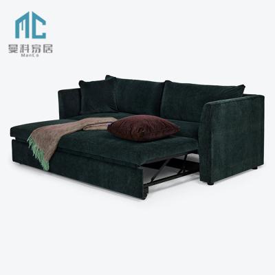 China Reclining Fabric Sofa Bed Modern Folding Sofa With Bed With Storage Three Seat for sale