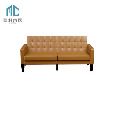 China One Seat Two Seat Three Seats Large Sofa Bed Nordic Faux Leather Home Furniture Metal Fram Sofa Bed for sale