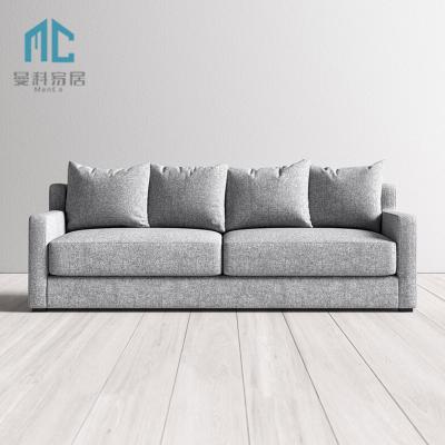 China Extended modern leather sofa, Nordic solid wood sofa, four-seater car sofa in the living room for sale