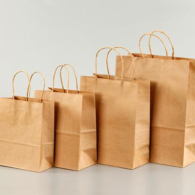 China Wholesale Promotional Customized Eco - Friendly Logo Personalized Brown Kraft Paper Bag For Shopping for sale