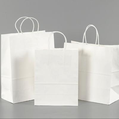 China Eco-Friendly Quality Guaranteed Custom White Kraft Paper Bags With Your Own Logo For Wholesale for sale