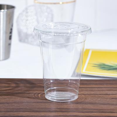 China Single Wall Custom Printed Clear 12, 16, 20, 24oz PP PET Clear Disposable Plastic Cup With Lid for sale