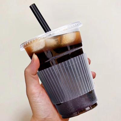 China Custom Logo Disposable Transparent Plastic Single Wall Mug 500ml 24 28 32oz Bubble Beverage Coffee Milk Tea PP Plastic Cups 16oz for sale