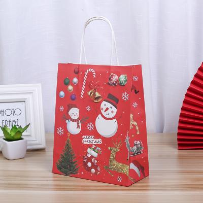 China Eco - Friendly Recycled Recyclable Brown Rope Handle Bags Square Bottom Kraft Paper Bag Food for sale