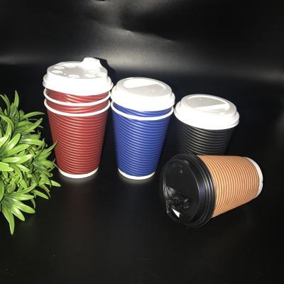 China 8oz 10oz 12oz 16oz 20oz 24oz Custom Printed Disposable Hot Cold Paper Cups with Lids for sale