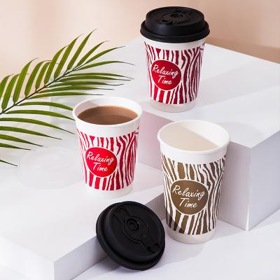 China Free Wholesale Sales Plastic Disposable Hot Ink Disposable Plastic Water Based Wrapping Paper Cup Disposable Printed Coffee For Hot Beverage for sale