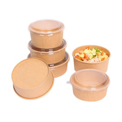 China Disposable Thickened Disposable Oatmeal Wrapping Paper Soup Bucket Soup Cup Customized Paper Bowl With Lid Package Takeout Soup Bowl for sale