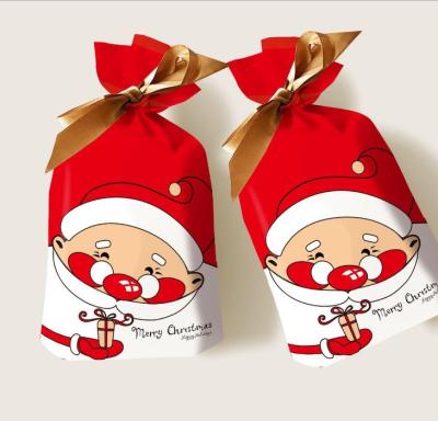 China Hot Products Recyclable Cheap Eco Friendly Christmas Decoration Drawstring Gift Candy Bag for sale