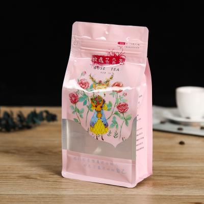 China Customized Nuts Plastic Dried Fruit Bag Flat Bottom Food Packaging Zipper Moisture Proof Octagonal Sealing Bag for sale