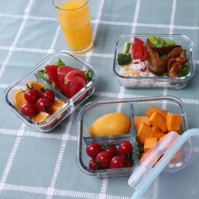 China High Borosilicate Unchbox Sustainable Transparent Food Container Kitchen Food Glass Storage Box for sale