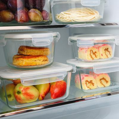 China Viable Glass Food Storage Containers with Lids, Glass Meal Prep Containers, Airtight Glass Lunch Bento Boxes, BPA Free and Leak RP for sale