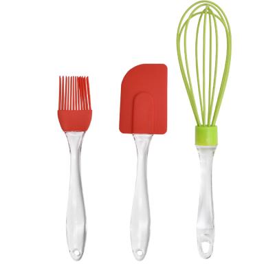 China Viable High Temperature Resistant Silicone Pan Scraper Silicone Cream Spatula Cake Spatula Set for sale