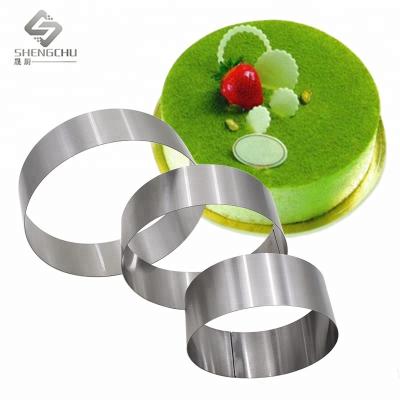 China 3pc Viable Round Shape Stainless Steel Mousse Cake Ring Bake Tools for sale