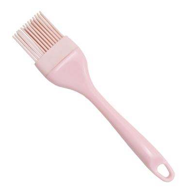 China Viable Customized Food Grade Frying Oil Brush Pink Pastry Brush Silicone Heat Resistant BBQ Brush for sale