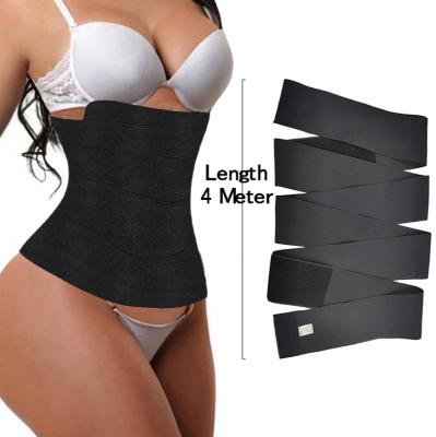 China 2021 Hot Selling Women Antibacterial Adjustable Sweat Slim Wrap Waist Trainer Sports Weight Loss Belt Belly Shaper for sale