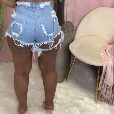 China Hot Selling Street QUICK DRY Plus Size Pants Summer Ladies Stylish Denim Ripped Shorts Mujer Women's Jeans for sale