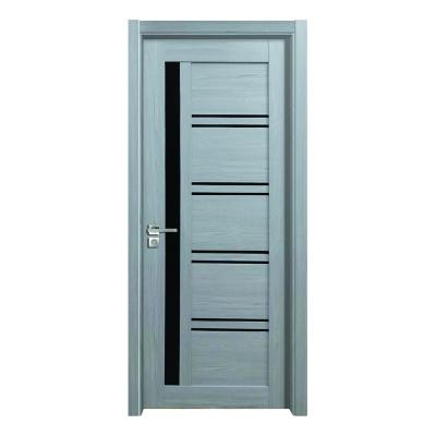 China European Standard Decoration Double Panels Swing Style Interior Classic Gathered PVC Panel Doors Supplier for sale