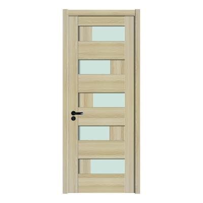 China Interior Decoration New European Style Design Solid Wood Door Room Collected Customized PVC Panel Doors Supplier for sale