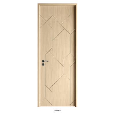 China Modern Interior Decoration Fashion Swing MDF PVC Wooden Door For Office for sale