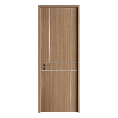 China Interior Decoration Custom Color PVC MDF Aluminum Decorate Slab Wood Doors For Bedroom Office Hotel Building Commercial for sale