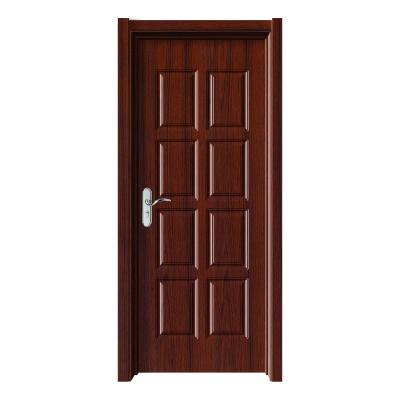 China Latest Decoration Simple Design Interior PVC Slab Wood Single Door With Jamb Design for sale