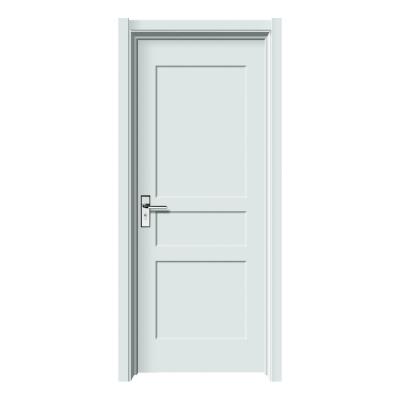 China Decoration White Primed Solid Wood Swing Wood Interior Room Front Shaker Door For House Office for sale