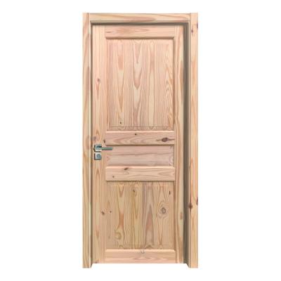 China Interior Modern Solid Wood Door Pine Core Decoration Room Interior Flat Solid Wood Doors for sale