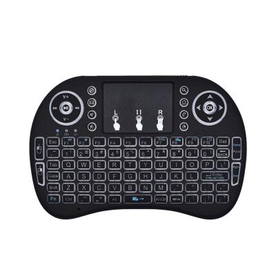 China Backlight I8 Mini Keyboard 2.4G Wireless USB Receiver Connect With Touch Pad And Keyboard for sale