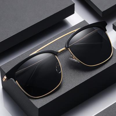 China 15 Years Experience New Fashion Metal Polarized Sunglasses Men Big Frame Double Beam Sun Glasses Wholesale for sale