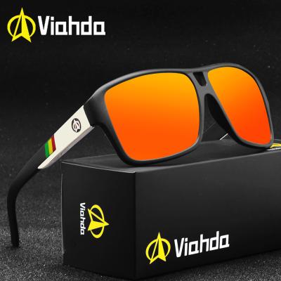 China 15 Years Experience Viahda Polarized Sunglasses 2021 Men Training Mirror Coating Directs Black Frame Eyewear Male Sun Glasses UV400 for sale