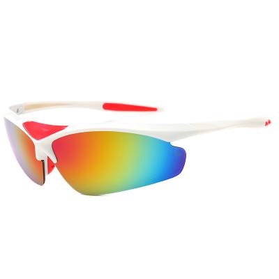 China 15 Years Experience UV400 Outdoor Double Color Glass Men Cycling Glass Wrap Around Bicycle Sports Sunglasses for sale