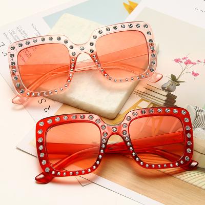 China 15 Years Experience Square Diamond Kids Eyewear Trendy Bling Hot Selling Baby Sunglasses for sale