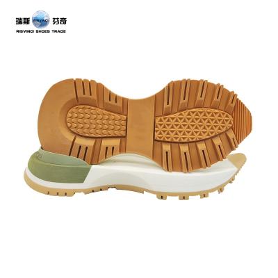 China For Sports Shoes Making 2023 RISVINCI New Coming Sneakers High Quality Anti Slip Wear Resistant Synthetic Outsole Sports Casual Shoe Rubber Sole for sale