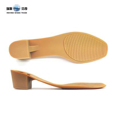 China For Women Shoes Making RISVINCI Classic Women Elegant Shoes Tile-toe Elegant Mid Heel Rubber Soles for sale