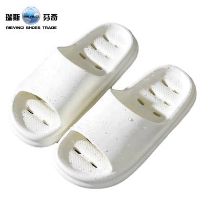 China Cushioning 2023 Slippers Cut Toe Anti-skid Couple Flat Men Indoor Open Quick Dry EVA Bathroom Slides Women Bedroom Slippers New Styles for sale