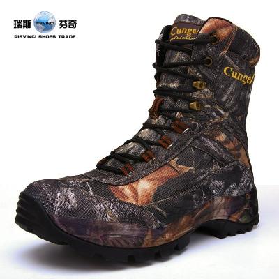 China Damping 2023 High Popular Camouflage Combat Boots High Wear-resistant Tactical Outdoor Waterproof Rise Hunting Boots For Men for sale